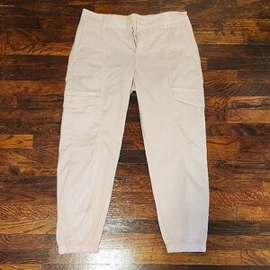 Sanctuary Standard Surplus Baby Pink Cargo Pants with Elastic Cuffs